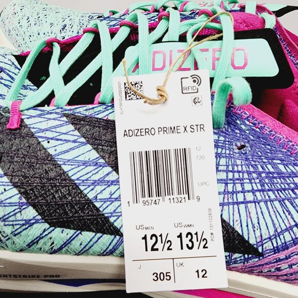 Adidas adiZero PRIME X STRUNG ‘Pulse Mint Fuschia’ Size 12.5 HQ3781 main image 7